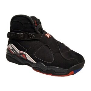 Size‎ 5Y- Jordan 8 Retro Mid Playoff Red Yellow Blue Suede (305368-062)